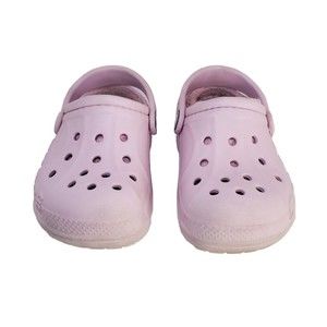 Crocs Baby Girl Pink Fleece Lined Sz 7 C
